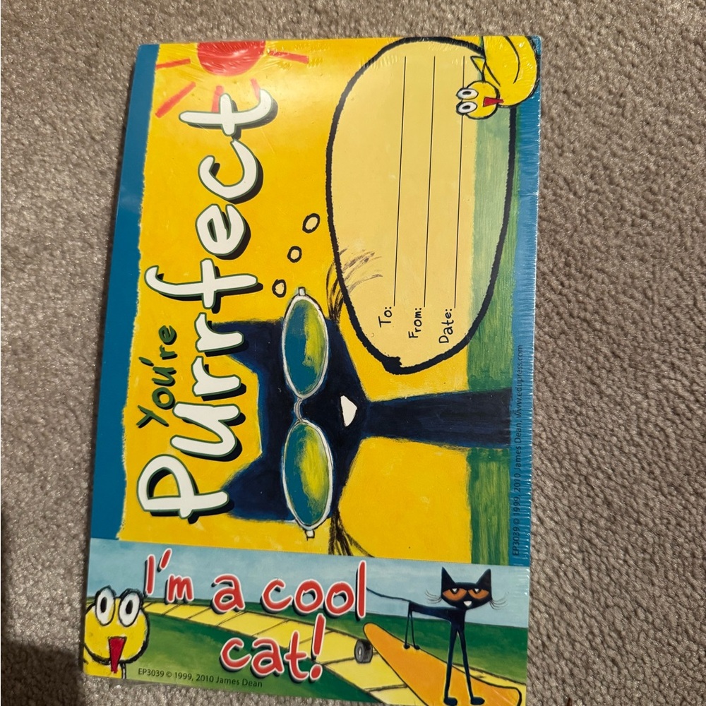 Pete the Cat reward Card and bookmarks